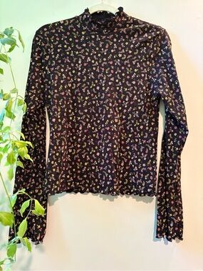 Old Navy Black Floral Women's Blouse